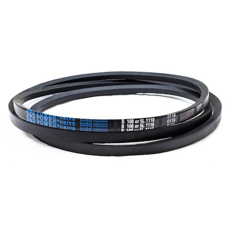 D&D B108/5L1110 Classical V-Belt, 111 in Outside Length, 21/32 in Top Width, 1 Ribs B108/5L1110